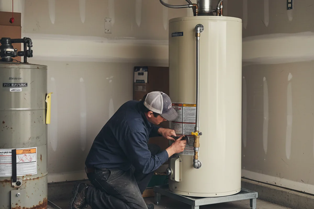 Water heater and shutoff valve replacement in Orefield